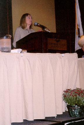 SAV Conference Co-Chair Lynette Chandler welcomes the participants at the opening plenary.
