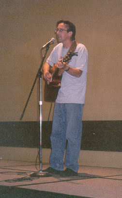 Ralph Covert entertains the crowd with children's songs. 