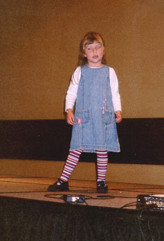 Little Chloe shows off some of her dance moves.